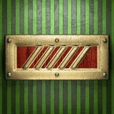 gold on green background N233