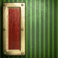 gold on green background N236