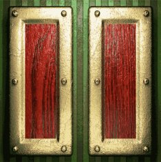 gold on green background N237