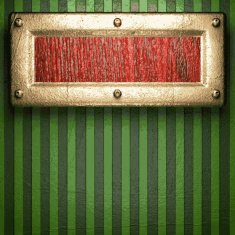 gold on green background N239