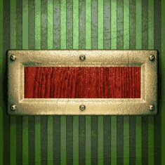 gold on green background N240