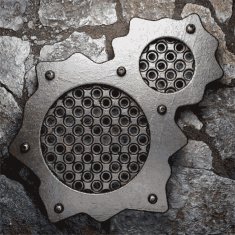 metal and stone background N109