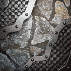 metal and stone background N113