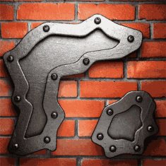 metal and brick background N101