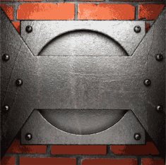 metal and brick background N107