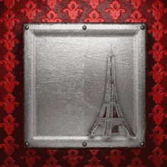 metal on red background N61