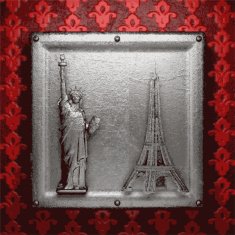 metal on red background N62