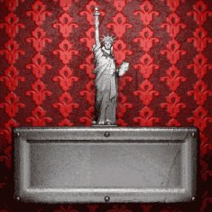 metal on red background N65