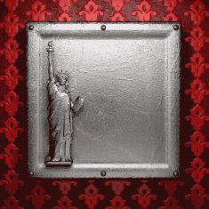 metal on red background N68