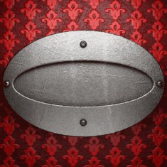 metal on red background N74