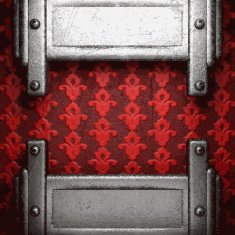 metal on red background N76