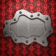 metal on red background N89