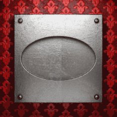 metal on red background N99