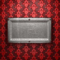 metal on red background N107