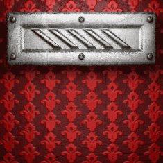 metal on red background N118