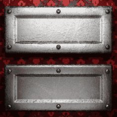 metal on red background N124