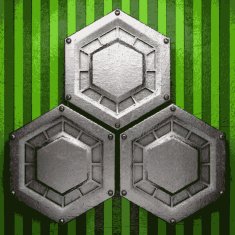 metal on green background N109
