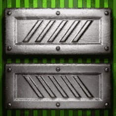 metal on green background N122