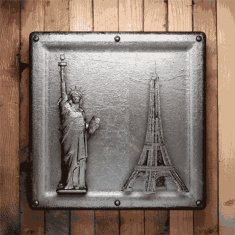metal and wood background N156