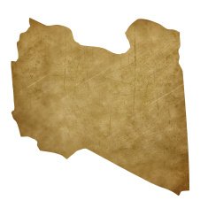 Libya grunge treasure map