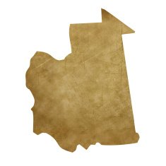 Mauritania grunge treasure map