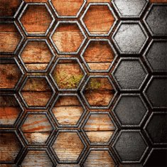metal and wood background N317