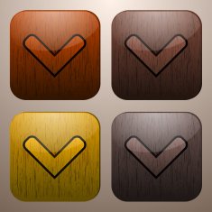 Wooden check marks