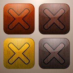 Wooden cross marks