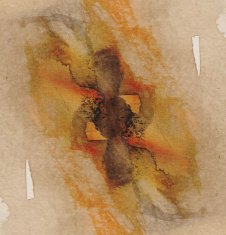 Abstract Watercolor nature painting N617