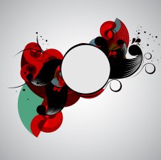 Retro abstract composition