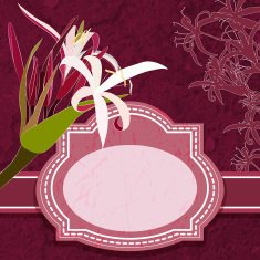 Abstract floral card N4