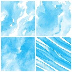 Set of Colorful water color painting background N55