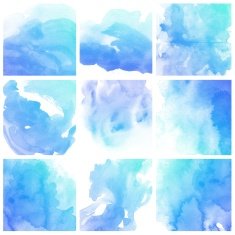 Set of Colorful water color painting background N58