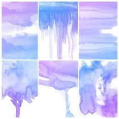 Set of Colorful water color painting background N81