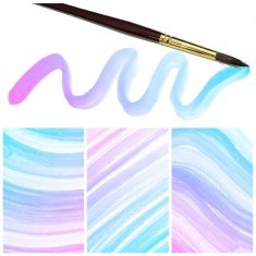 Set of Colorful water color painting background N106