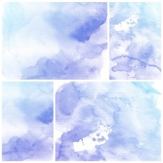 Set of Colorful water color painting background N196