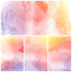 Set of Colorful water color painting background N198