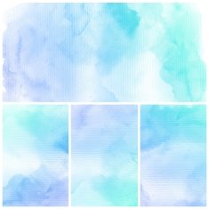Set of Colorful water color painting background N199