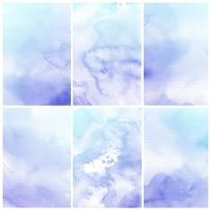 Set of Colorful water color painting background N201