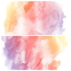Set of Colorful water color painting background N206