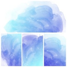Set of colorful Abstract water color painting background N2