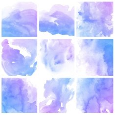 Set of colorful Abstract water color painting background N5
