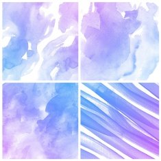Set of colorful Abstract water color painting background N27
