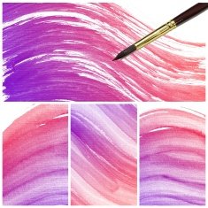 Set of colorful Abstract water color painting background N45