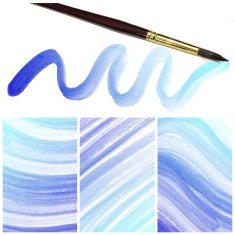 Set of colorful Abstract water color painting background N50