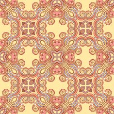 flowers with swirls