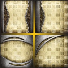 Vector gold and silver background set N6