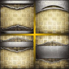 Vector gold and silver background set N7