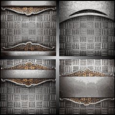 Vector metal background set N62