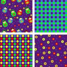 matreshka toy seamless pattern N2